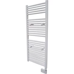 Sèche-serviettes Eau Chaude Mixte Acier DELTACALOR Recto D Digital Blanc, 750 W