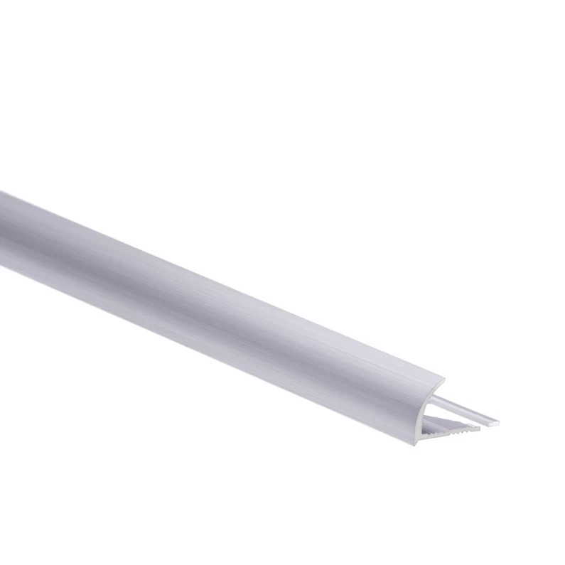 Quart-de-rond Mur Et Sol Argent Brossé Aluminium L.250 Cm X Ep.8 Mm 1 Quart-de-rond Mur Et Sol Argent Brossé Aluminium L.250 Cm X Ep.8 Mm