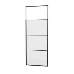 Paroi De Douche à L’italienne, L.90 Cm Zen Verre Transparent 6 Mm Noir