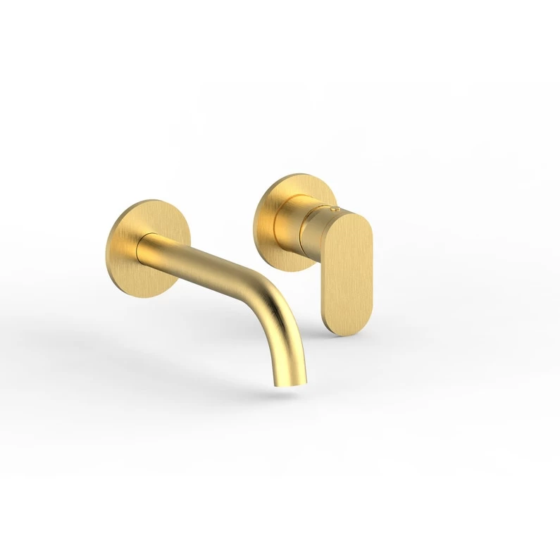 Mitigeur De Lavabo Or Brossé, ARMANDO VICARIO Slim Mural 2 éléments 1 Mitigeur De Lavabo Or Brossé, ARMANDO VICARIO Slim Mural 2 éléments