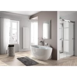 Baignoire îlot Rectangulairex L.80 Cm, ALLIBERT Monobloc Asara 165×80-blanc