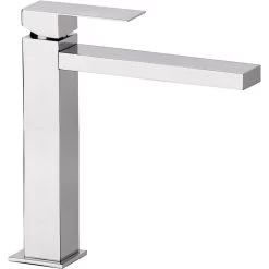 Mitigeur De Lavabo Chrome Brillant, REMER Q-design Sans Vidage