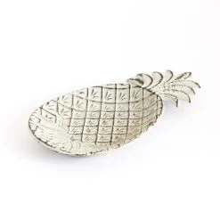 Boîte à Bijoux à Poser Blanc Essuyé, H.12 X L.21 X P.1 Cm Ananas