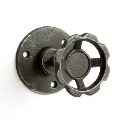 Patère 1 Tête Noir Essuyé Fire