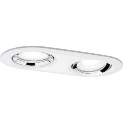 Kit 2 Spots à Encastrer BBC Nova Ovale Orientable Led 4000K PAULMANN GU10 Blanc