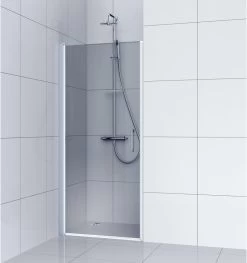 Porte De Douche Pivotante 90 Cm, Fumé, Verre Fumé Remix