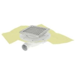 Siphons Corps PVC Avec Cadre Et Grille 15 X 15, Sortie Horizontale, NICOLL