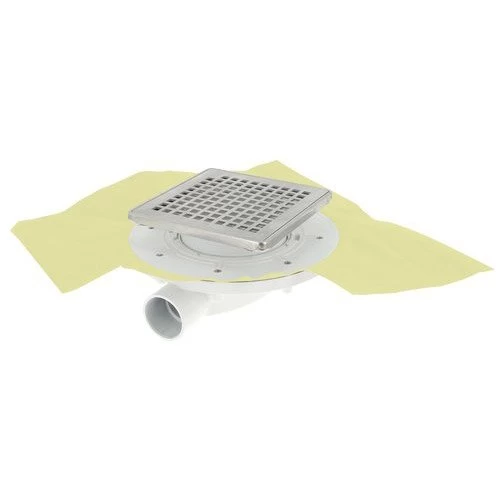 Siphons Corps PVC Avec Cadre Et Grille 15 X 15, Sortie Horizontale, NICOLL 1 Siphons Corps PVC Avec Cadre Et Grille 15 X 15, Sortie Horizontale, NICOLL