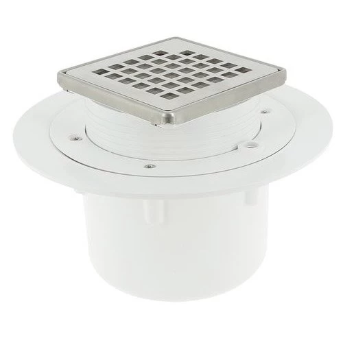 Siphon, Sortie Verticale Cadre Inox, NICOLL 1 Siphon, Sortie Verticale Cadre Inox, NICOLL