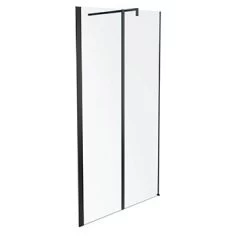 Paroi Latérale, L.100 Cm Serenity Verre Transparent 6 Mm Noir