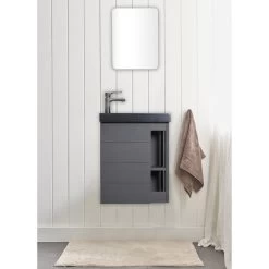 Meuble Lave-mains, Fairway L.40 X H.48 X P.23 Cm, Taupe Foncé, Fairway