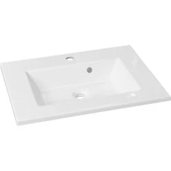 Plan Vasque Simple Résine L.61 X P.48.5 Cm Blanc Modern