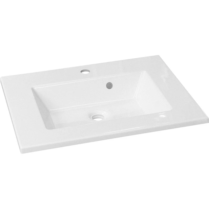 Plan Vasque Simple Résine L.61 X P.48.5 Cm Blanc Modern 1 Plan Vasque Simple Résine L.61 X P.48.5 Cm Blanc Modern