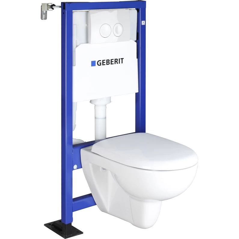 Pack WC Suspendu Bâti Universel Double Symbiose Rimfree GEBERIT 1 Pack WC Suspendu Bâti Universel Double Symbiose Rimfree GEBERIT