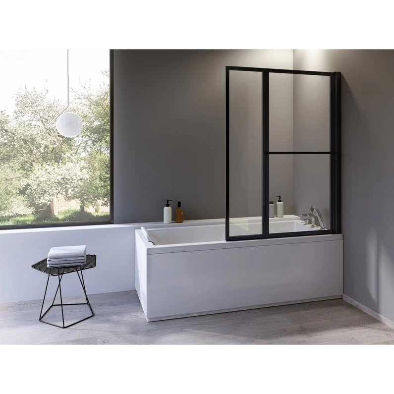 Pare-baignoire 2 Volets Pivotant Pliant, H.140 X L.106 Cm Lift 1 Pare-baignoire 2 Volets Pivotant Pliant, H.140 X L.106 Cm Lift