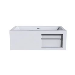 Baignoire îlot Rectangulaire L.170x L.80 Cm Blanc, LG INDUSTRIES Clover