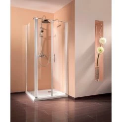 Porte De Douche Battante 90 Cm, Transparent, Fara Chromée