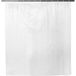 Rideau De Douche En Peva Transparent L.180 X H.200 Cm, Cube 3d SENSEA