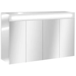 Armoire De Toilette Lumineuse L. 120 Cm, Chromé Giulia