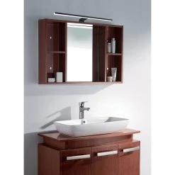 Spot Pour Miroir Avec éclairage Intégré, L.50 X H.4 Cm Parma Noir