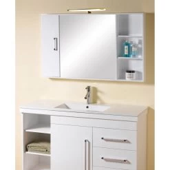 Spot Pour Miroir Avec éclairage Intégré, L.30 X H.4 Cm Fondi Doré