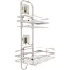 Etagère De Bain / Douche à Ventouse, Satin, Rectangle Double Bestlock Palladium