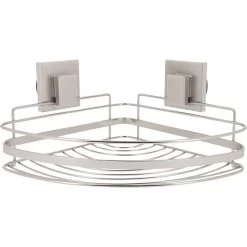 Etagère De Bain / Douche D’angle à Ventouse, Satin, Arrondi Bestlock Palladium