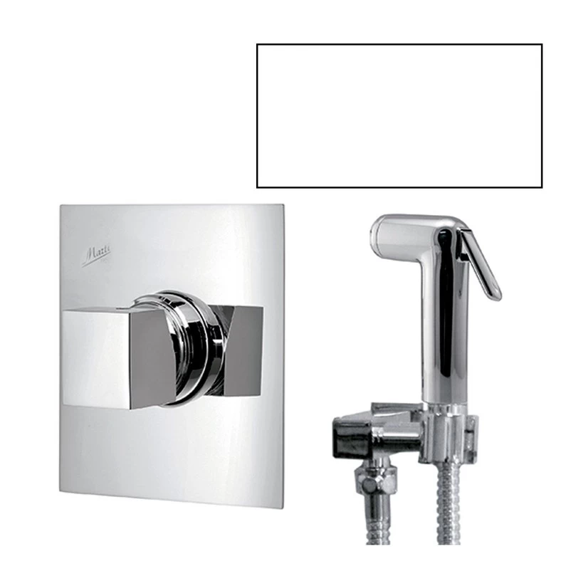 Mitigeur Douche Hygiénique Blanc, MARTÍ Cubic 1 Mitigeur Douche Hygiénique Blanc, MARTÍ Cubic