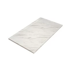 Receveur De Douche Résine L.140 X L.90 Cm Marbre Blanc Neo