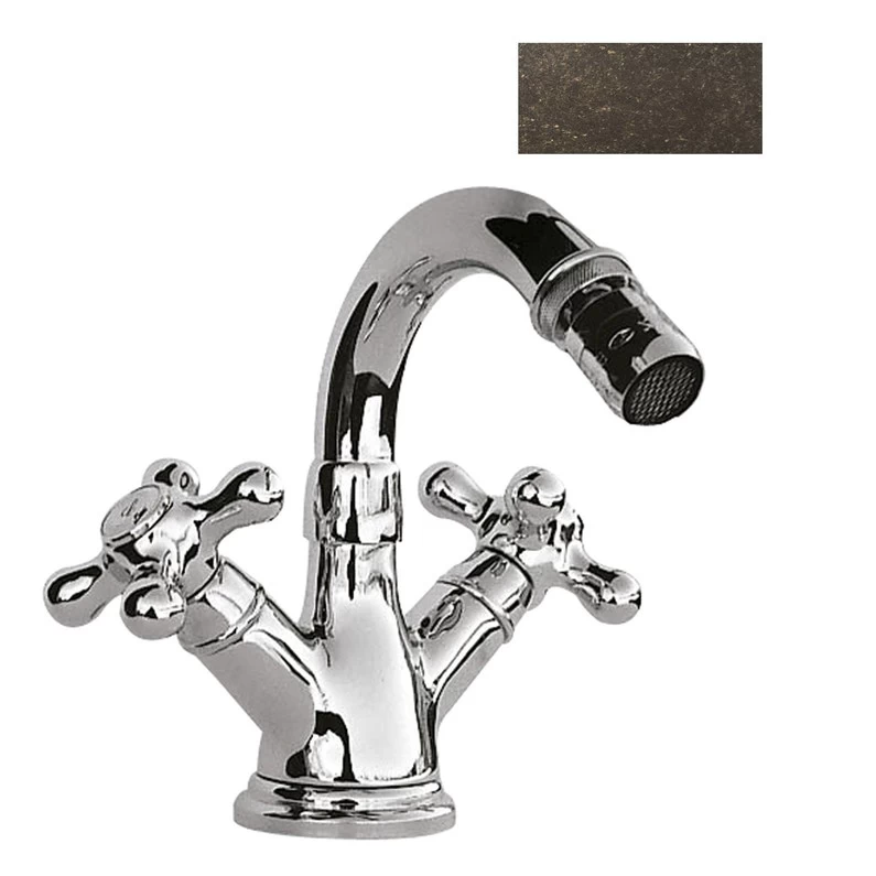 Mélangeur De Bidet Vieux Laiton Brossé, MARTI 1921 Rustique 1 Mélangeur De Bidet Vieux Laiton Brossé, MARTI 1921 Rustique