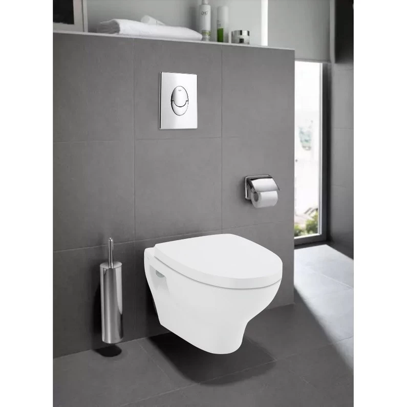 Pack WC Suspendu Bâti Sol Double Rapid Sl Et Pop Chrome GROHE / ROCA 1 Pack WC Suspendu Bâti Sol Double Rapid Sl Et Pop Chrome GROHE / ROCA
