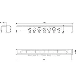 Caniveau De Douche Avec Grille Trait 700 Mm WIRQUIN
