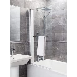 Pare-baignoire 1 Volet, H.140.15 X L.790 Cm Screen Pro Square