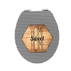 Abattant Frein De Chute Déclipsable Multicolore Bois Compressé Home Sweet Home