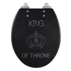 Abattant Frein De Chute Noir Résine King Of Throne