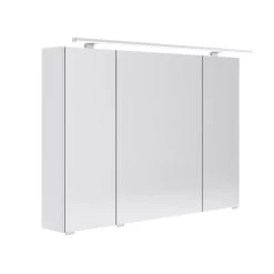 Armoire De Toilette Lumineuse L. 100 Cm, Blanc Opale