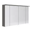 Armoire De Toilette Lumineuse L. 120 Cm, Gris Opale