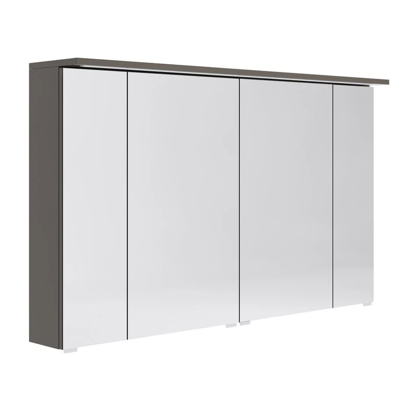 Armoire De Toilette Lumineuse L. 120 Cm, Gris Opale 1 Armoire De Toilette Lumineuse L. 120 Cm, Gris Opale
