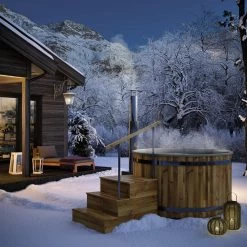 Bain Nordique En Bois, 3 Places Adultes, 2 Places Enfants, KIRAMI, Family