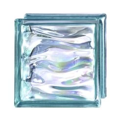 Brique De Verre, Bleu Vague Brillant