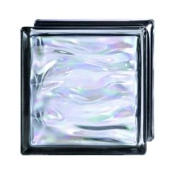 Brique De Verre, Noir Vague Brillant