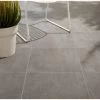 Carrelage Sol Extérieur Forte Effet Béton Anthracite Alma L.45 X L.45 Cm