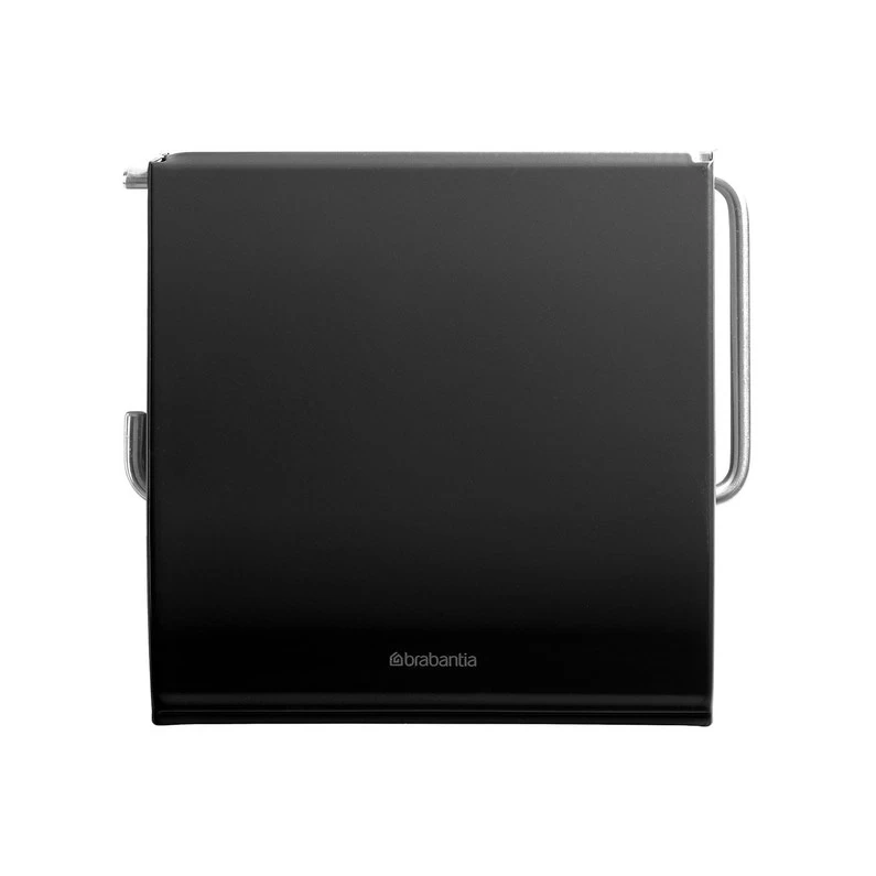 Dérouleur à Papier WC Avec Couvercle, Acier Noir, BRABANTIA 1 Dérouleur à Papier WC Avec Couvercle, Acier Noir, BRABANTIA