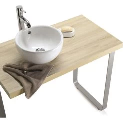 Grand Piètement Aluminium Chrome, L.45 X H.75 Cm