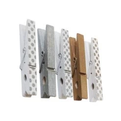 Lot De 16 Pinces à Linge Multicolore, Poème