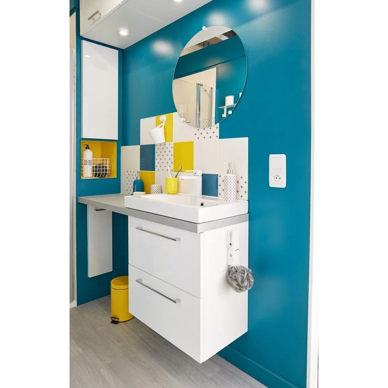 Lot De 4 Pattes à Glace, Rond, Blanc Laqué 2 Lot De 4 Pattes à Glace, Rond, Blanc Laqué – Image 2