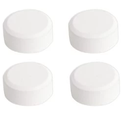 Lot De 4 Pattes à Glace, Rond, Blanc Laqué