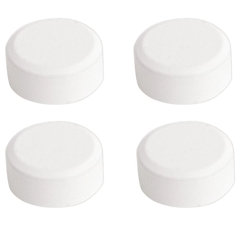 Lot De 4 Pattes à Glace, Rond, Blanc Laqué 1 Lot De 4 Pattes à Glace, Rond, Blanc Laqué