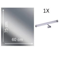 Miroir Lumineux Avec éclairage Intégré, L.60 X H.75 Cm Remix