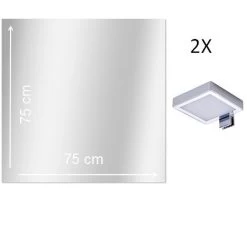 Miroir Lumineux Avec éclairage Intégré, L.75 X H.75 Cm Remix